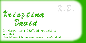 krisztina david business card